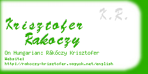 krisztofer rakoczy business card